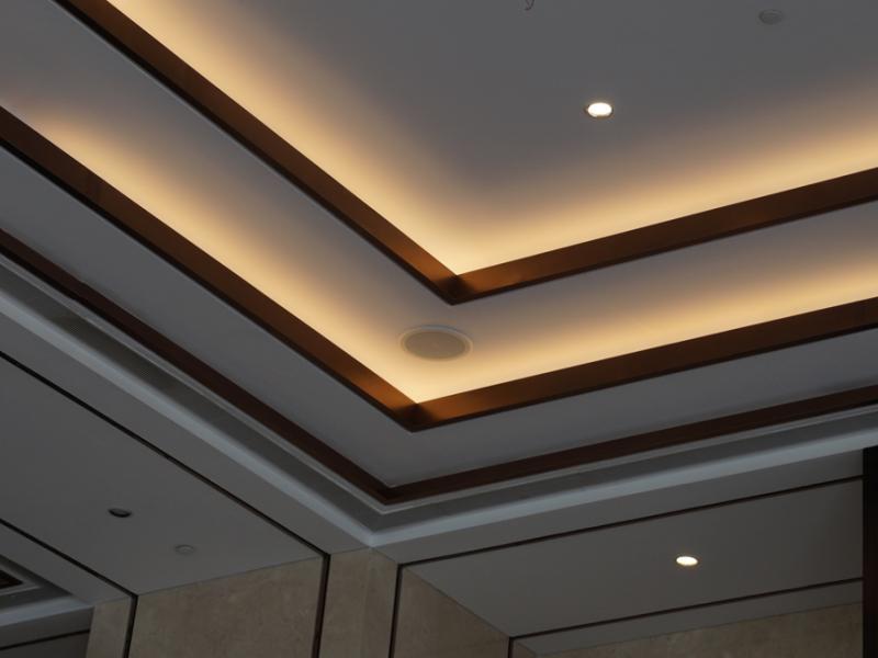 PVD Rose Gold Stainless Steel sheet section used in Ceiling Cladding