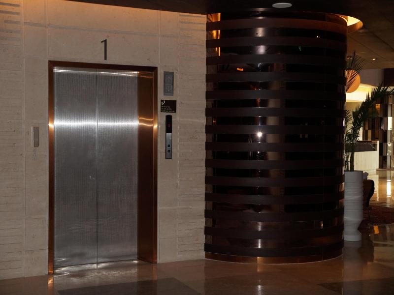 Lift Door Jamb Cladding with PVD Rose Gold Stainless Steel  Sheets